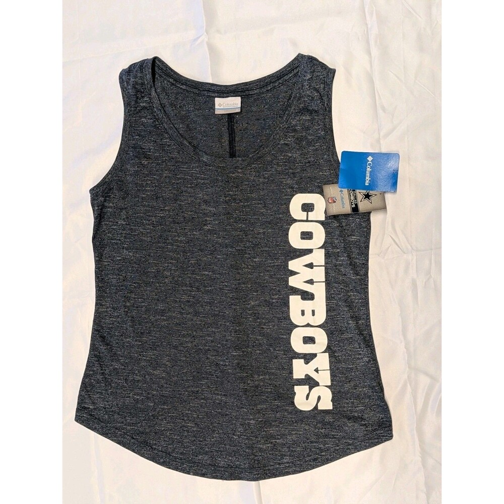NWT Columbia Women's Dallas Cowboys Cades Cape Omni-Wick Tri-Blend Tank Top *M*